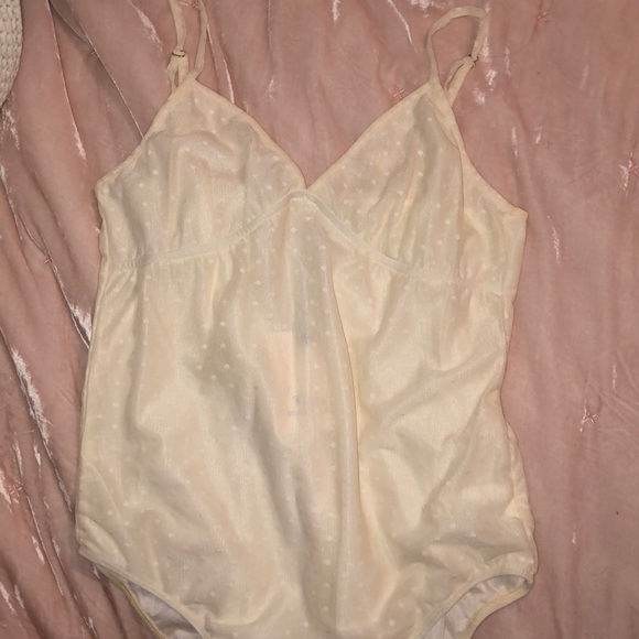 White Silk vintage inspired CryBaby bodysuit - Picture 2 of 3